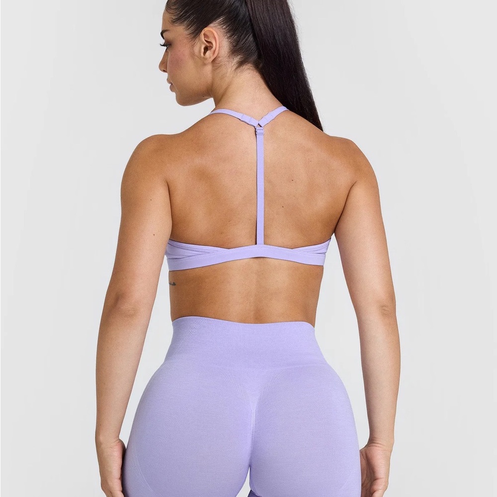 NWOT Oner Active United Ultra Micro V-Neck Bralette in Vintage Violet (S)